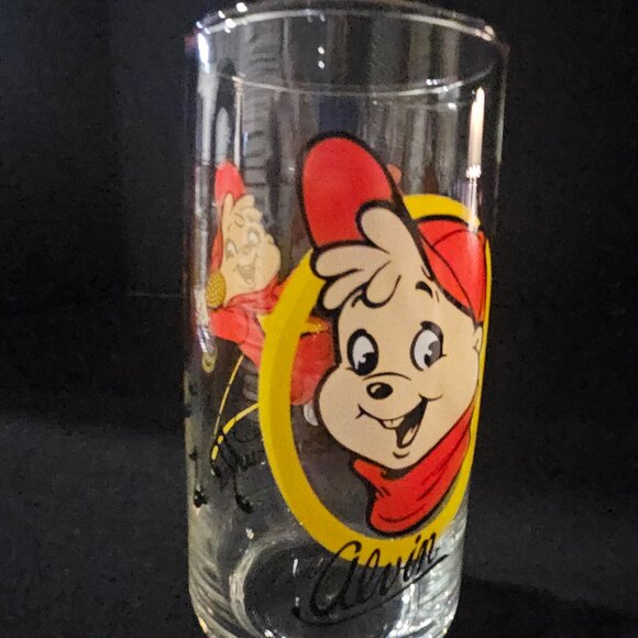 Alvin The Chipmunk Glass 1985 Bagdasarian Productions Vintage - Picture 8 of 10